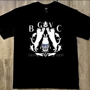 Black Cat Crest Graphic T-Shirt - Artist Original, Cotton, Unisex Large, New